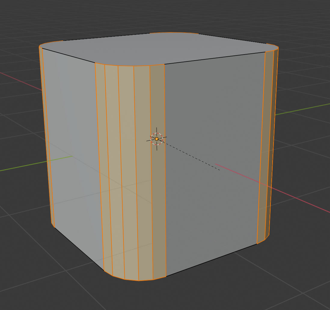 Round corners only on xyplane in Blender.